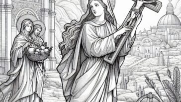 Roman Empress Saint: Helena Coloring Activity