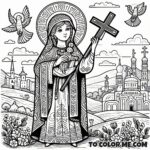 True Cross Finder: St. Helena Coloring Sheet