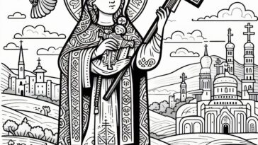 True Cross Finder: St. Helena Coloring Sheet