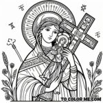 Holy Relic Seeker: Saint Helena Coloring Page