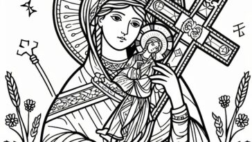 Holy Relic Seeker: Saint Helena Coloring Page