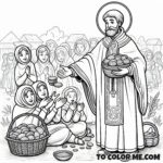 Miraculous Strength: Saint Hyacinth Coloring Activity