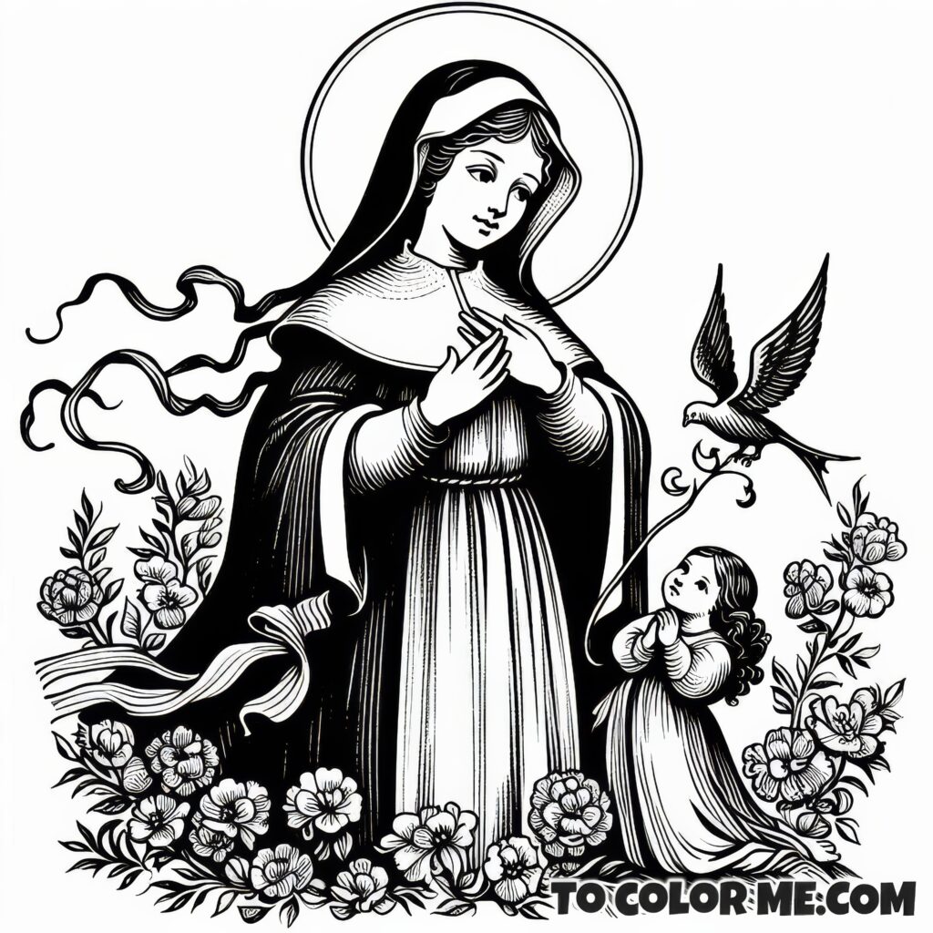 Visitation Foundress: Jane de Chantal Coloring Book