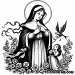 Visitation Foundress: Jane de Chantal Coloring Book
