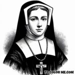 From Nobility to Nun: St. Jane Frances Coloring Pages