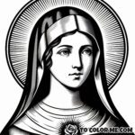 French Saint: Jane Frances de Chantal Coloring Pages