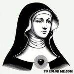 Overcoming Grief: Jane de Chantal Coloring Pages