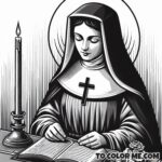 Visitation Order: Jane de Chantal Coloring Pages