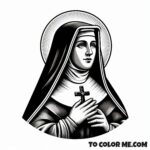 17th Century Saint: St. Jane Frances Coloring Book