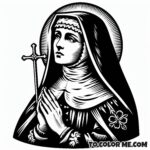 Widowed Saint: St. Jane Frances Coloring Book