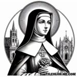 Faithful Widow: St. Jane Frances Coloring Book