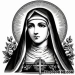 French Foundress: Jane de Chantal Coloring Pages