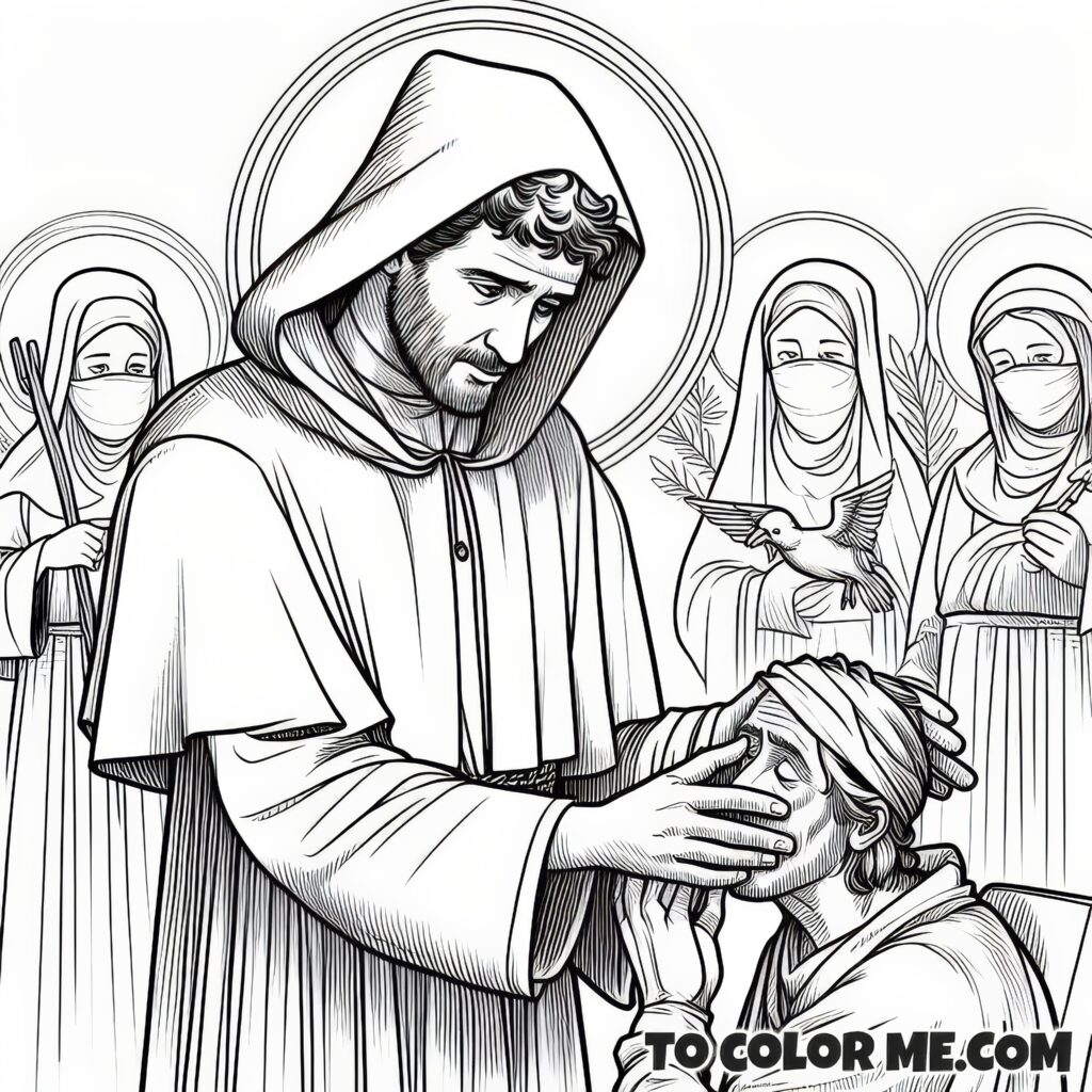 Oratorian Priest: Saint John Eudes Coloring Sheet