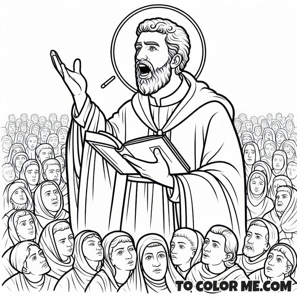 Plague Minister: St. John Eudes Coloring Page