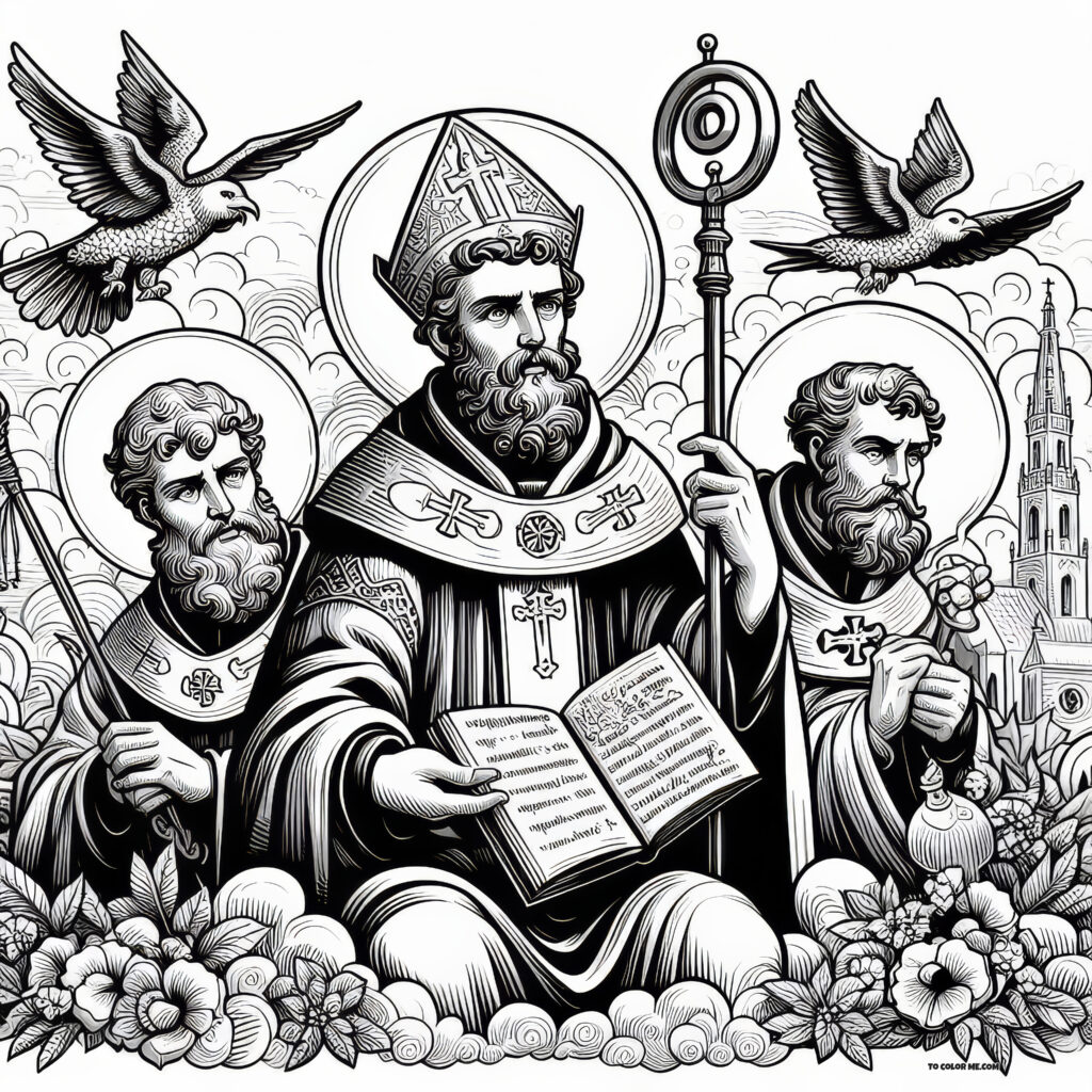 Celtic Courage: Saint Kilian Martyr Coloring Book
