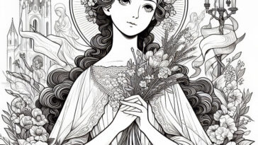 Martyr of Chastity: St. Maria Goretti Coloring Pages
