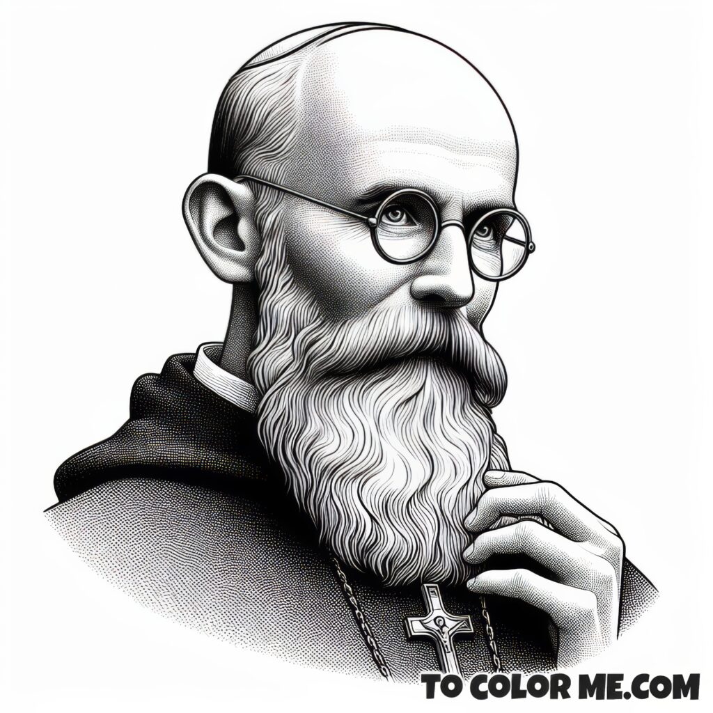 Two Crowns: Maximilian Kolbe Coloring Book