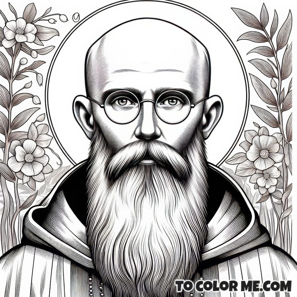 Mary's Knight: Maximilian Kolbe Coloring Book