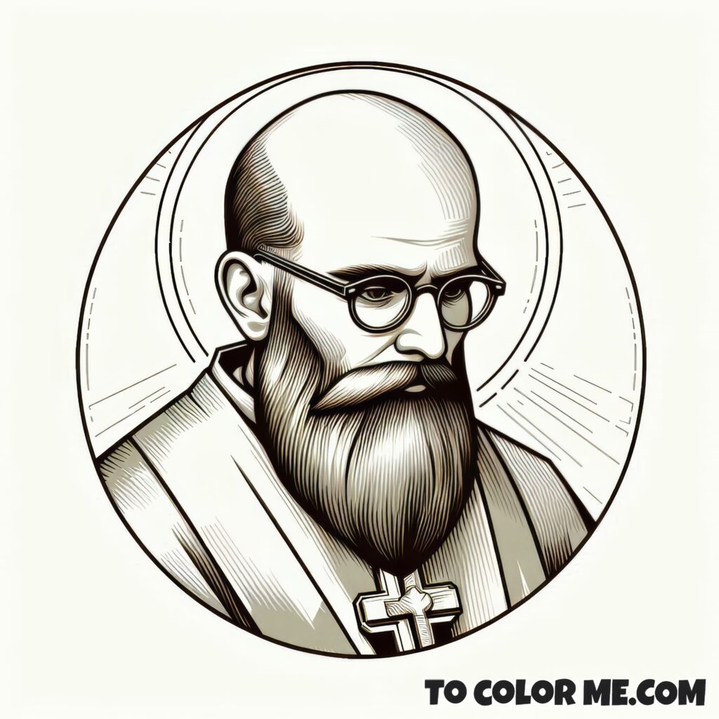 Martyr for Love: St. Maximilian Kolbe Coloring Pages