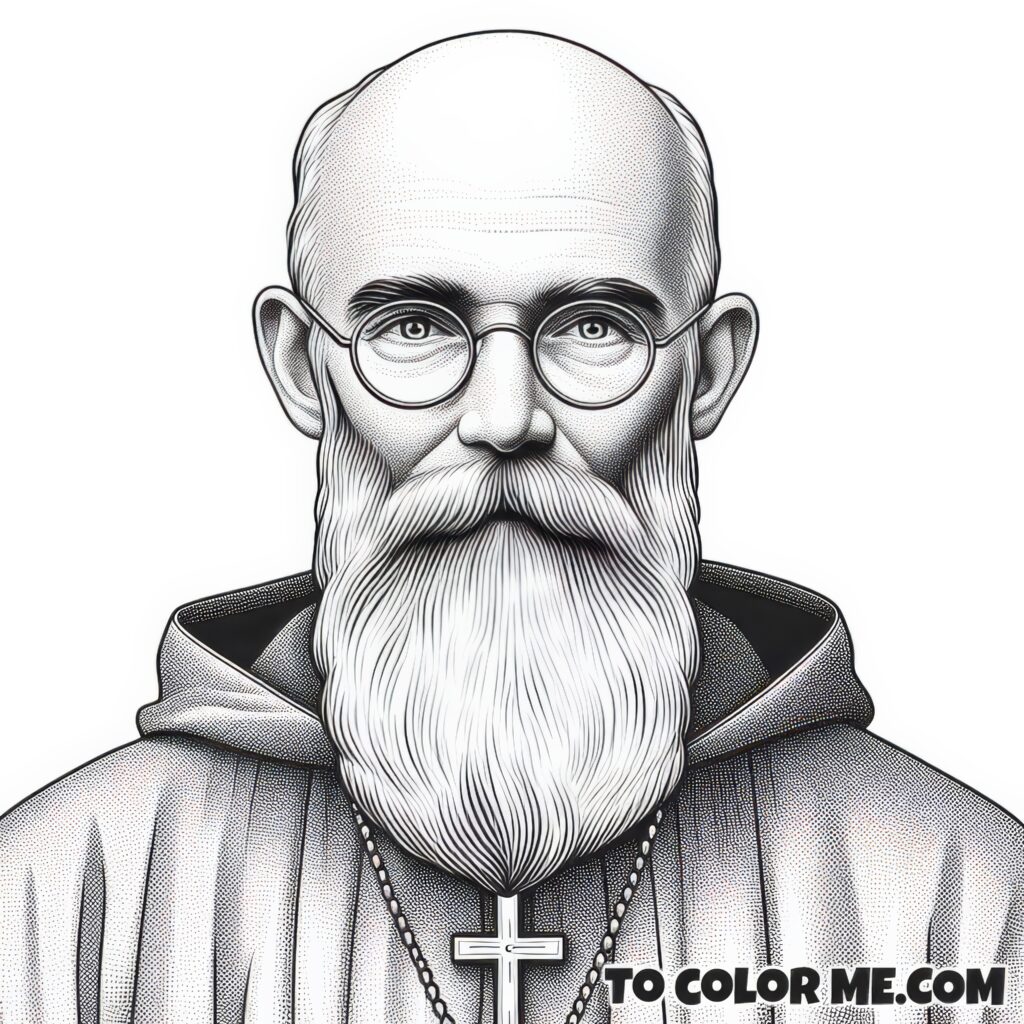Polish Saint: St. Maximilian Kolbe Coloring Pages