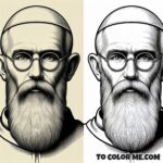 Starvation Cell Saint: St. Maximilian Kolbe Coloring Pages