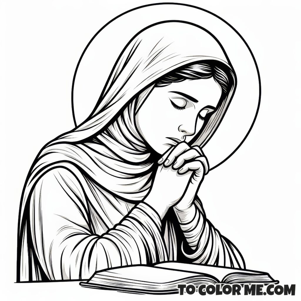 St. Monica's Tears: Mother's Prayer Coloring Page
