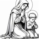 Augustine's Conversion: Monica's Joy Coloring Sheet