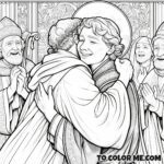 Prodigal Son's Return: Augustine Coloring Sheet