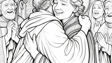 Prodigal Son's Return: Augustine Coloring Sheet