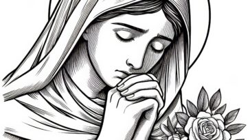 Mother's Hope: Monica Praying Coloring Sheet