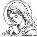 Persistent Saint: Monica's Prayer Coloring Page