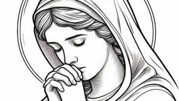 Persistent Saint: Monica's Prayer Coloring Page