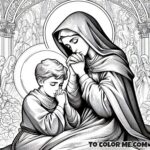 Tearful Devotion: St. Monica Coloring Activity