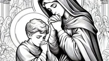 Tearful Devotion: St. Monica Coloring Activity