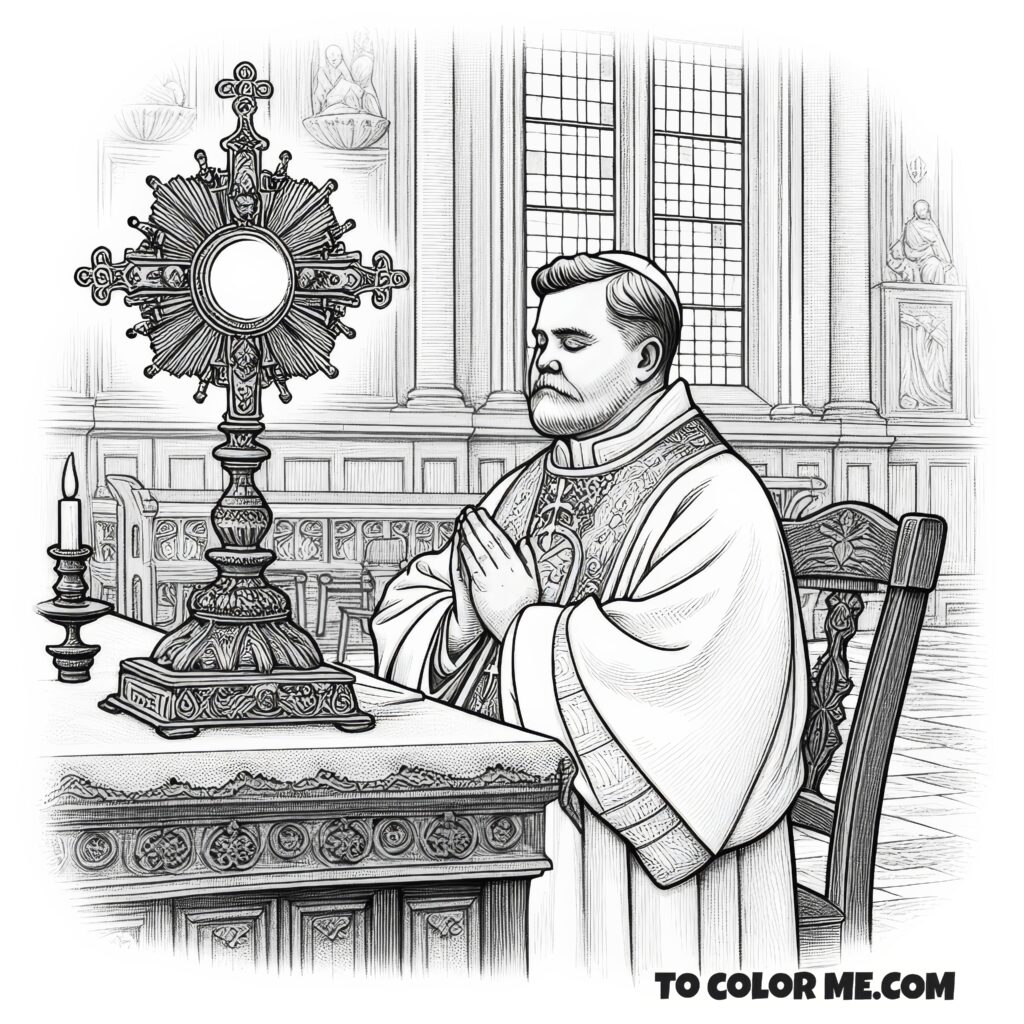 First Communion Champion: St. Pius X Coloring Sheet