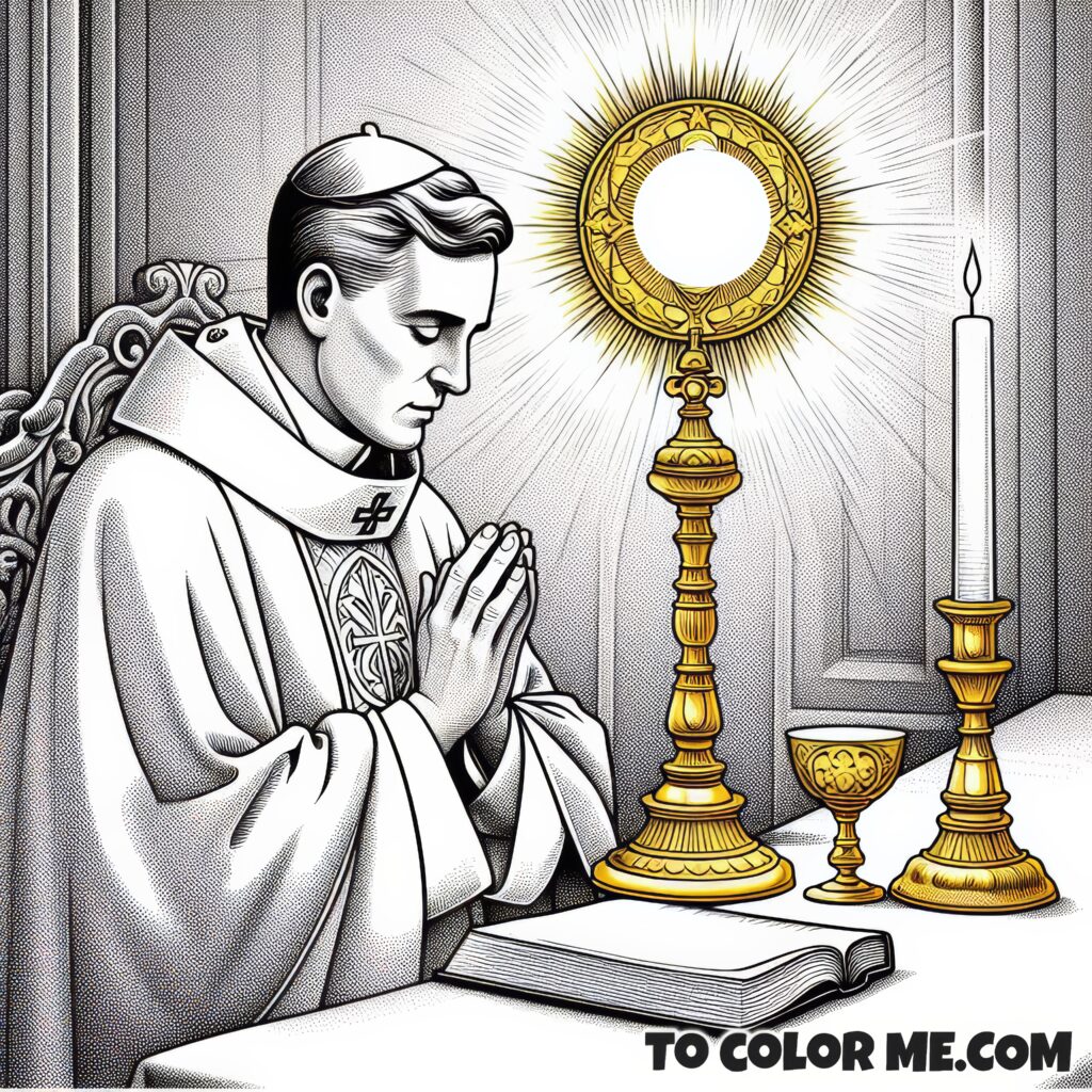 Papal Saint: Pius X Coloring Activity