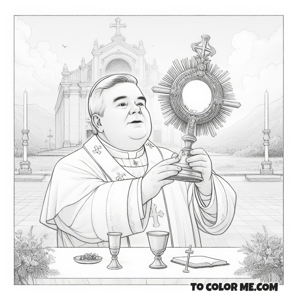 Eucharistic Pope: St. Pius X Coloring Activity