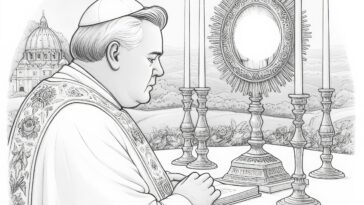 Holy Communion Promoter: St. Pius X Coloring Sheet