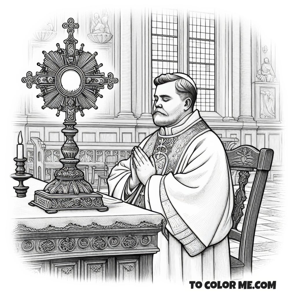Pastoral Pope: Pius X Coloring Activity