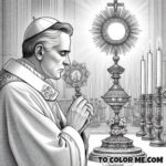Eucharistic Revival Saint: St. Pius X Coloring Activity