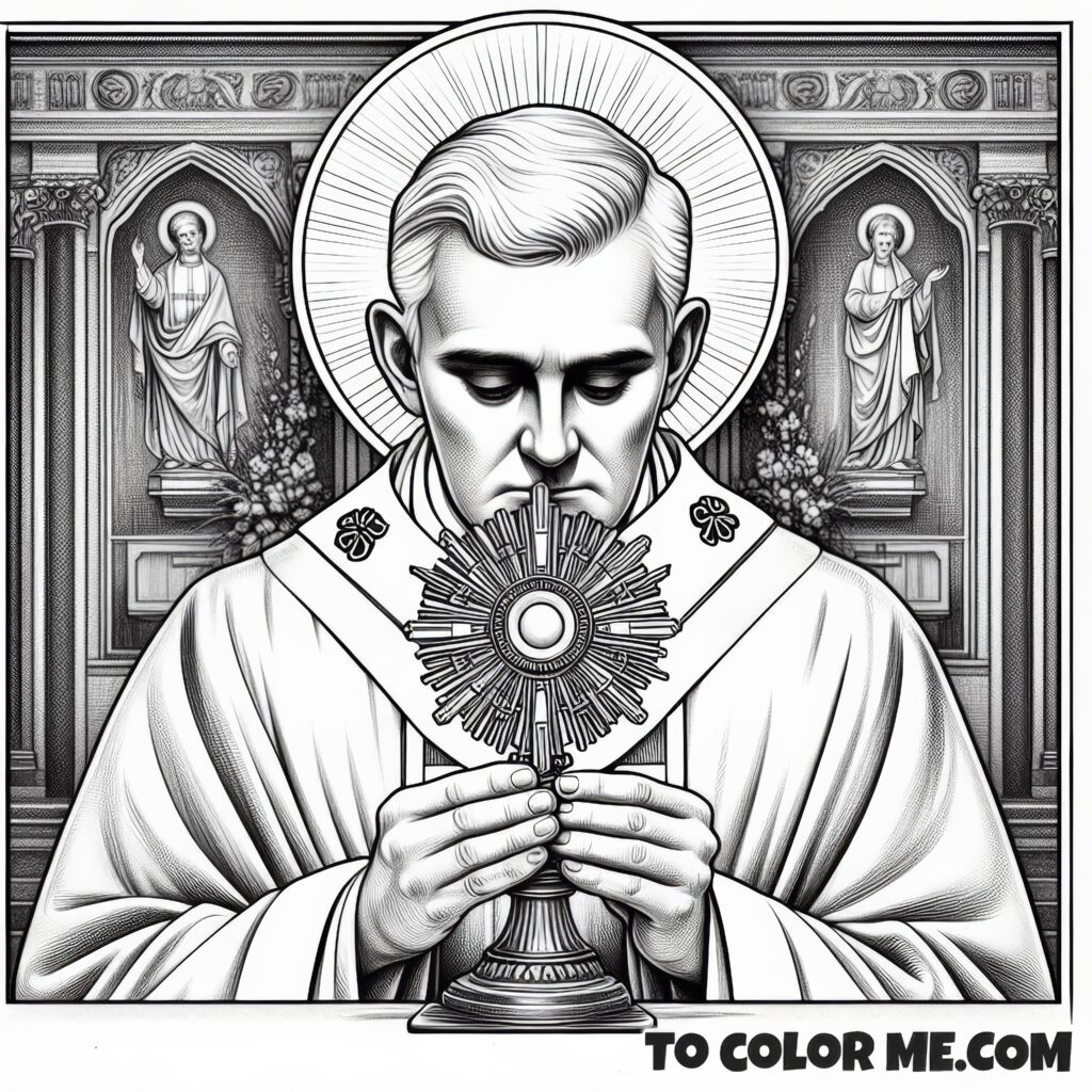 Traditional Catholic: Pope Pius X Coloring Page