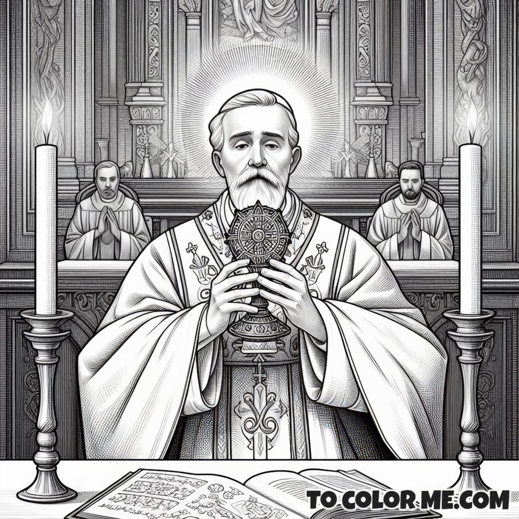 Holy Father Pius X: Saintly Coloring Sheet