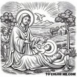 Saint Raymond Nonnatus: Miraculous Birth Coloring Page