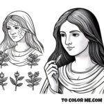Saint Rose of Lima: Beauty and Devotion Coloring Page