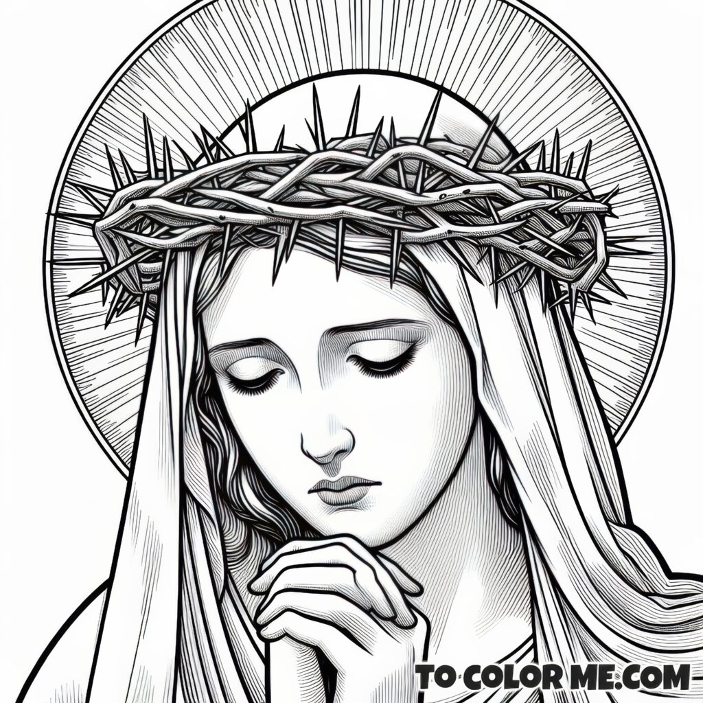 Peruvian Saint: Rose of Lima Coloring Sheet