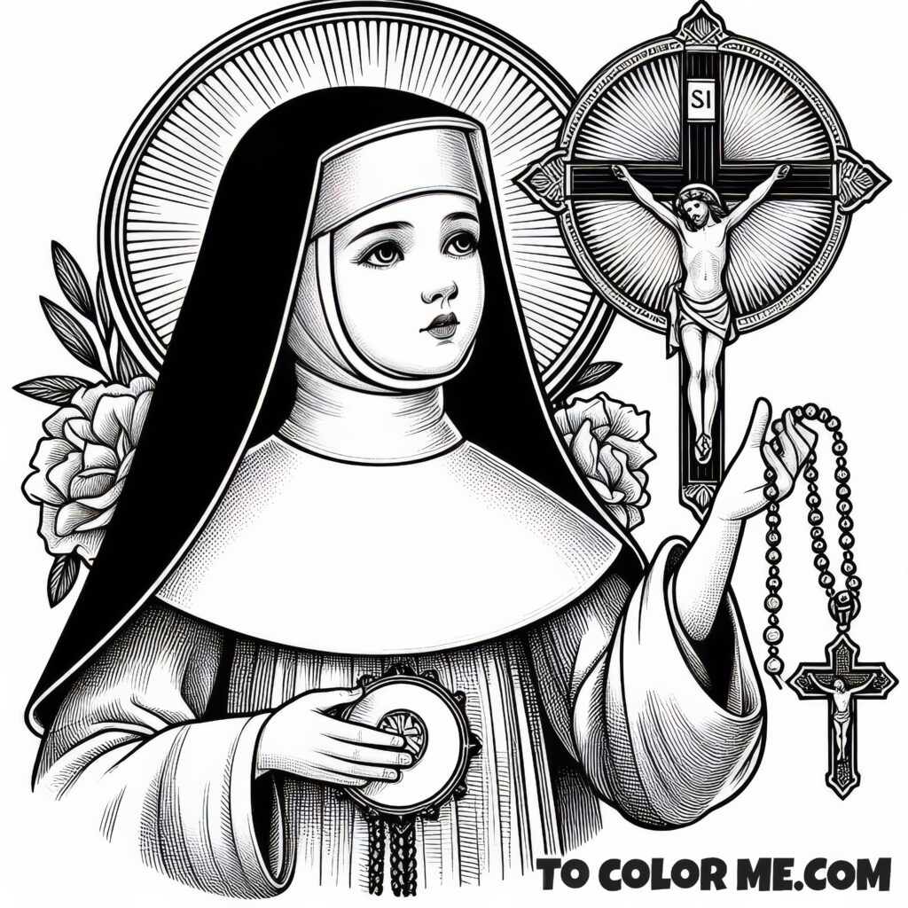 Dominican Nun: St. Rose Coloring Activity