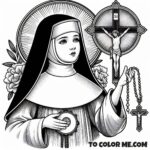 Dominican Nun: St. Rose Coloring Activity