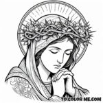 Patron of Peru: Rose of Lima Coloring Sheet