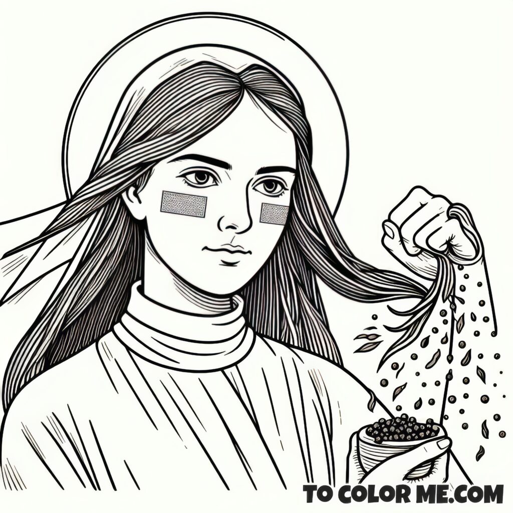 Young Saint: Rose of Lima Coloring Activity