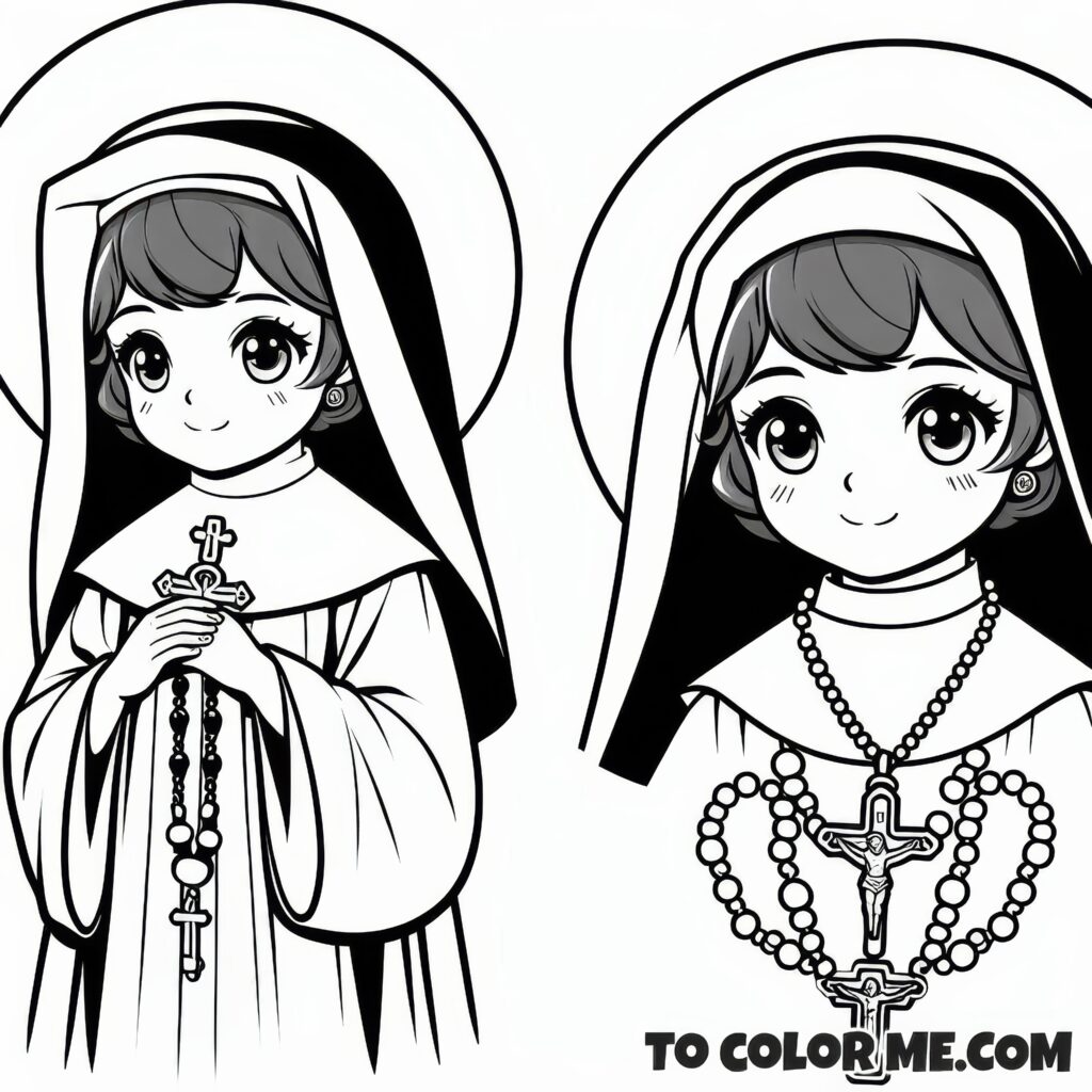 Virtuous Beauty: St. Rose Coloring Page